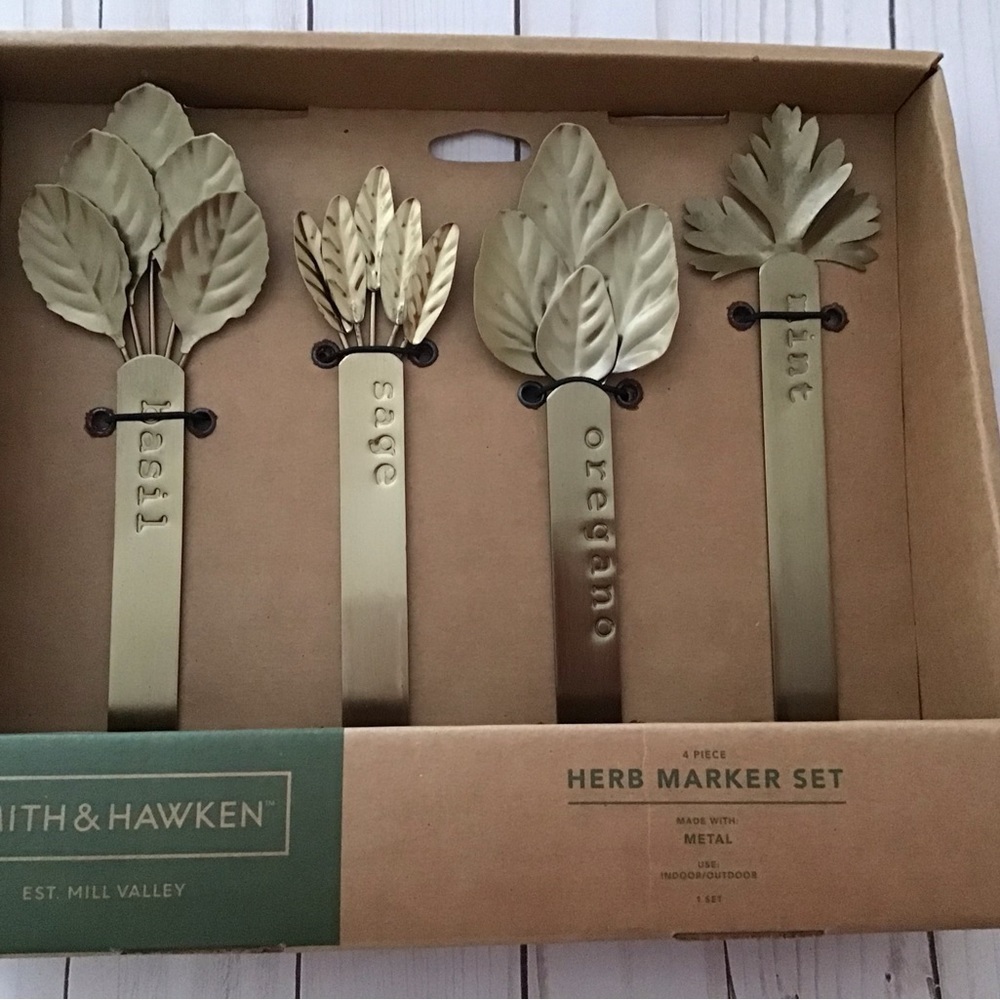 Smith & Hawken Metal HERB MARKER SET For Indoor or outdoor use. BRAND NEW - Picture 7 of 9